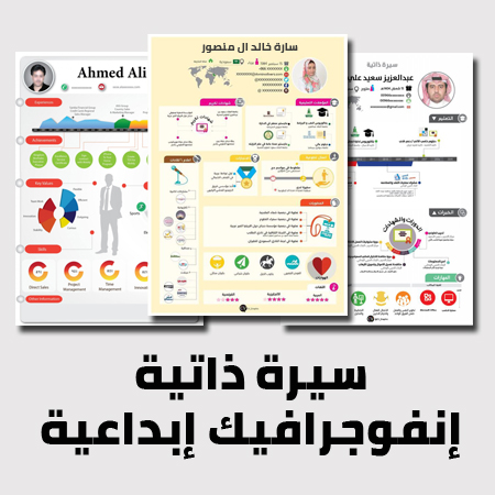 نموذج سيرة ذاتية إنفوجرافيك